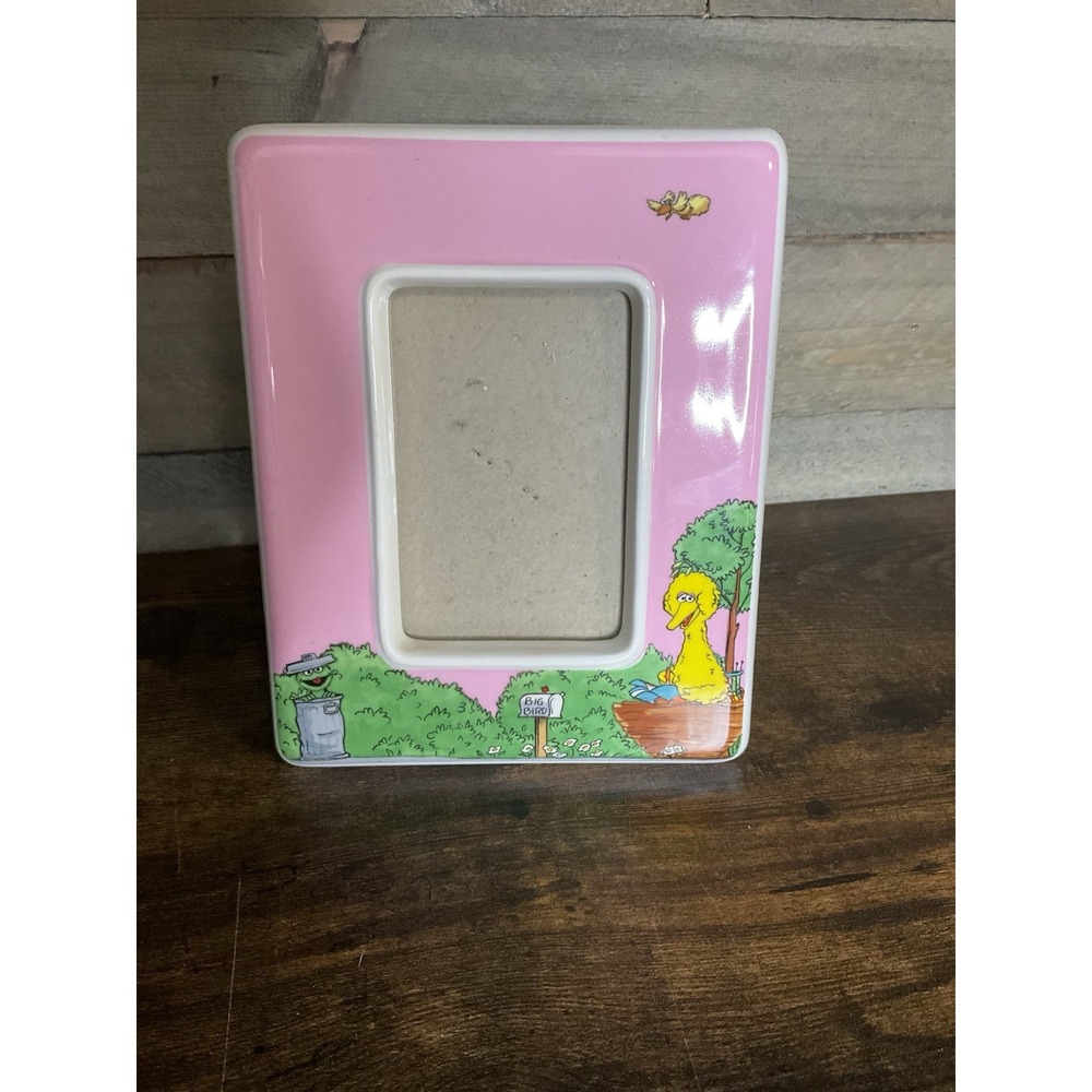 Applause Jim Henson Ceramic Picture Frame Big Bird Oscar 3.5 X 5 Picture Muppets